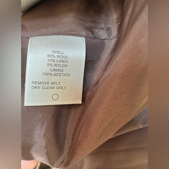 VTG Classiques Entier Grey Plaid Belted Wool Linen Blend Lined Blazer Jacket 12 - Picture 10 of 12